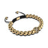 Équilibre | Or 18 carats | Noir | Cristal Yin Yang | Bracelet Charmballa en macramé